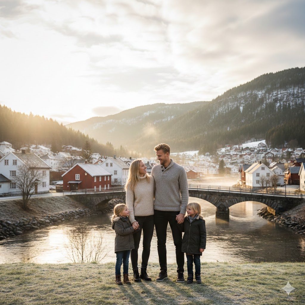 Martin Ødegaard og familien fra Drammen